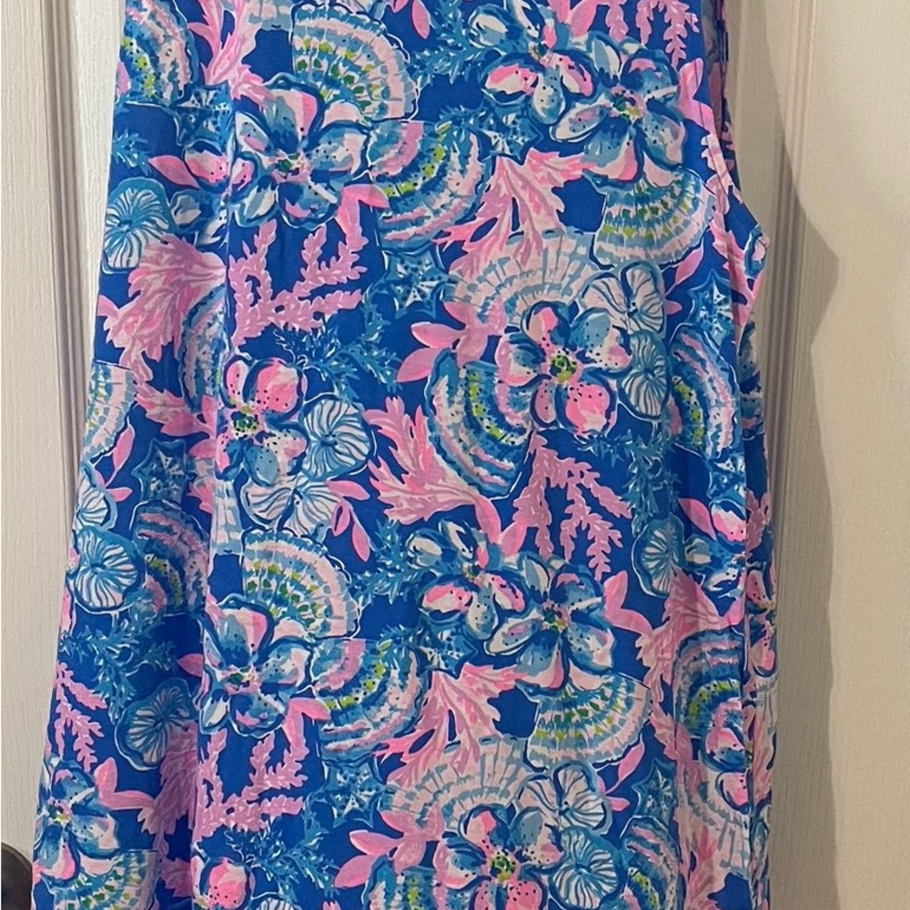 Lilly Pulitzer Vibrant Blue and Pink Floral Dress